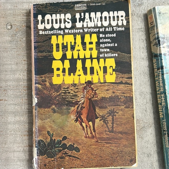 LOUIS L’AMOUR VINTAGE PAPERBACKS WESTERNS BOOKS SET OF FIVE - Picture 7 of 8